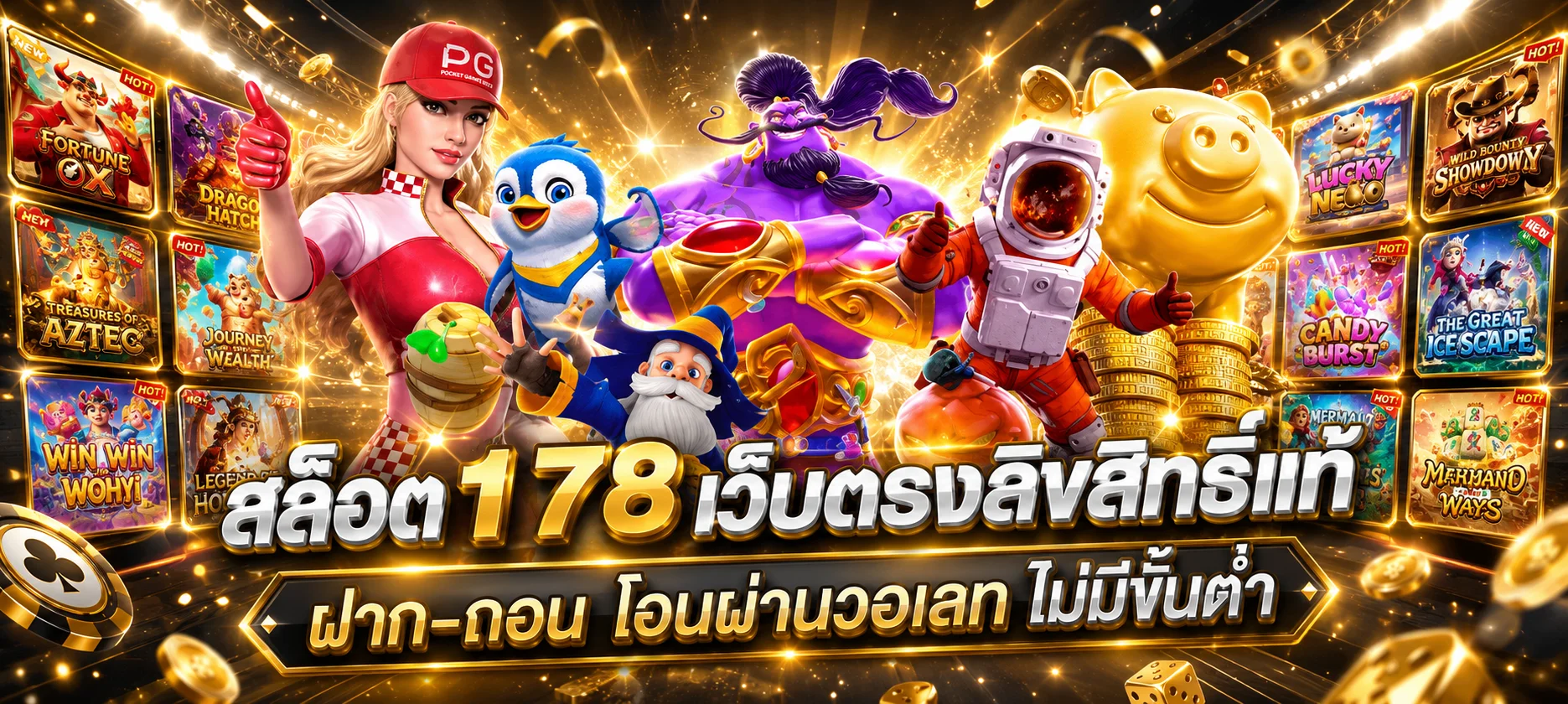 รวมค่ายสล็อต PG เว็บตรงยอดนิยม เล่นผ่านมือถือได้ทุกเกม